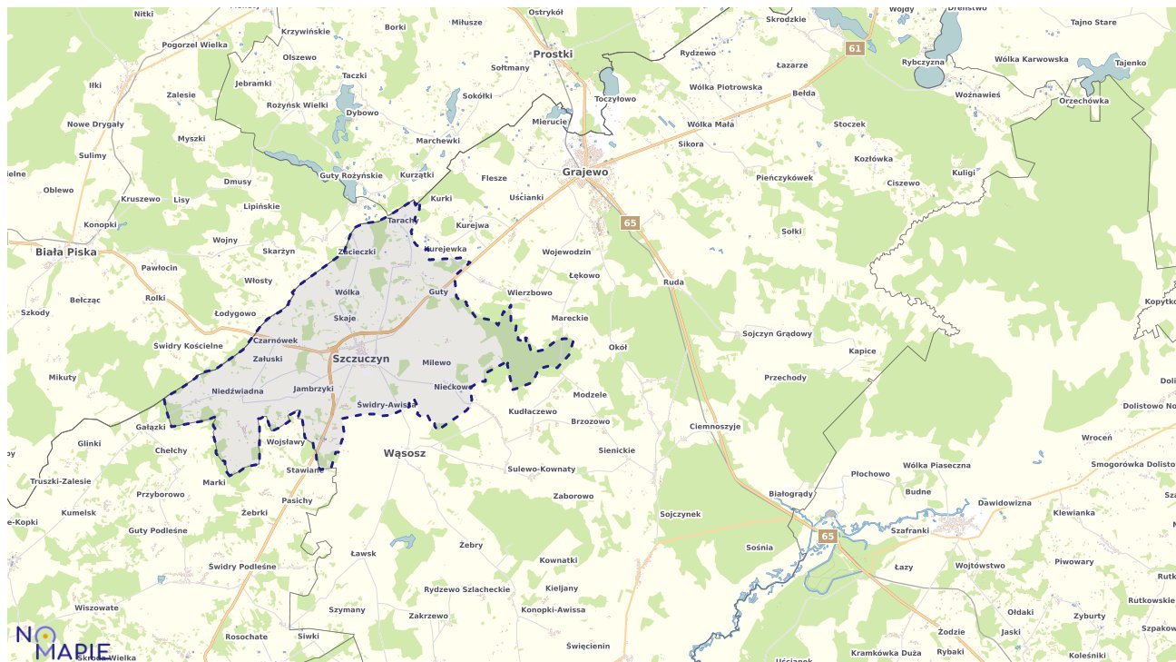 Mapa uzbrojenia terenu Szczuczyna